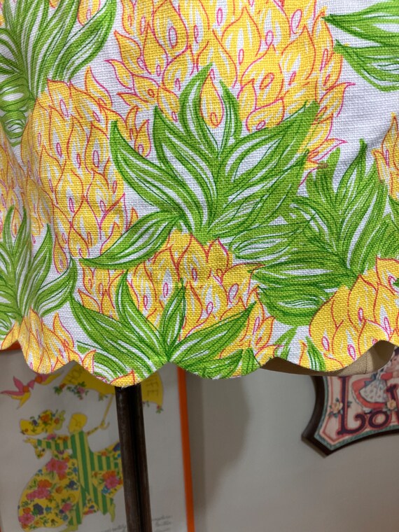 Lilly Pulitzer 1990's Green & Yellow Floral Print… - image 7