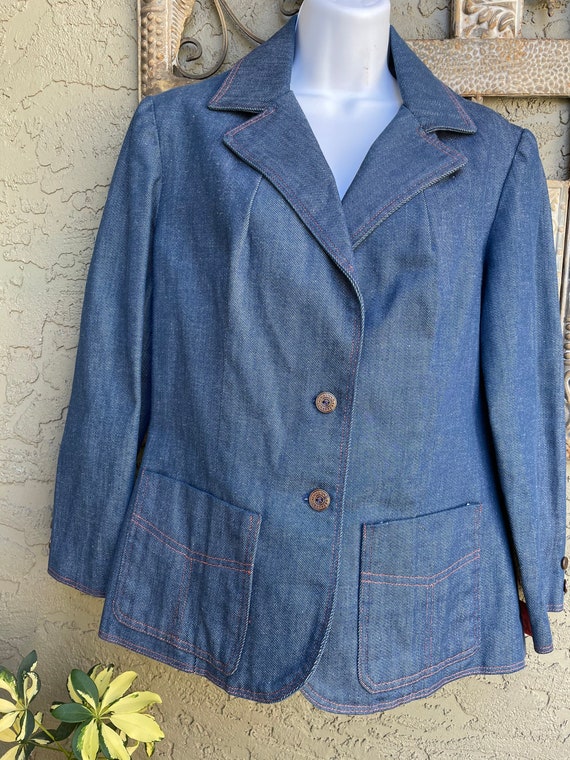 Kemington Express 1970’s Women’s Denim Blazer - image 2