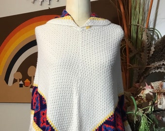Justin Charles 1970’s Crocheted Poncho