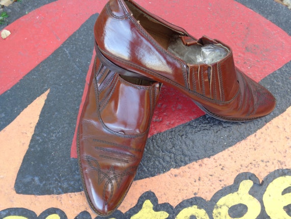 Bloomingdale's 1980's Brown Leather Italian Slip … - image 2