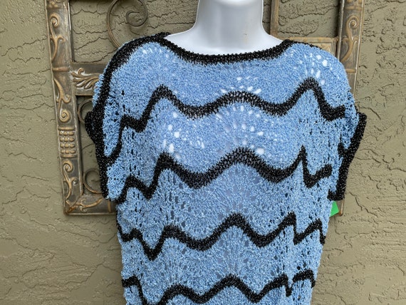 1960’s Ladies Vintage Hand Crochet Pullover Top - image 1