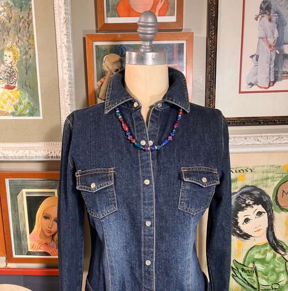 JUICY JEANS 1990s Denim Jacket Dress deadstock nwt