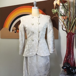 Victor Costa Romantica 1980’s Ladies 2Piece Skirt Suit