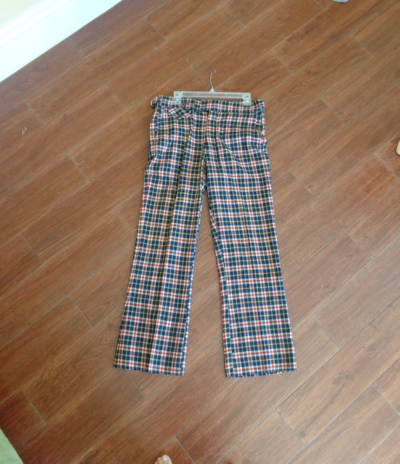 Jaymar Flare Wool Pants VINTAGE 1970's Unisex Red,