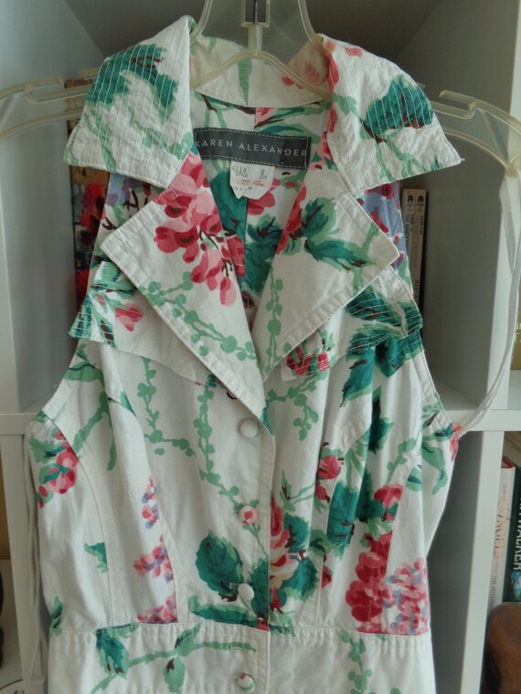 Karen Alexander 1980's Halter Maxi Dress