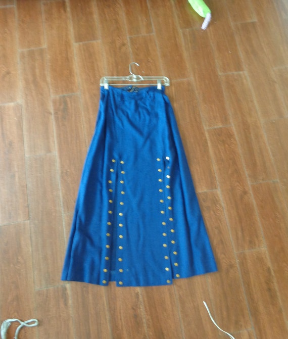 1970s Maxi Skirt                      Navy Blue Li