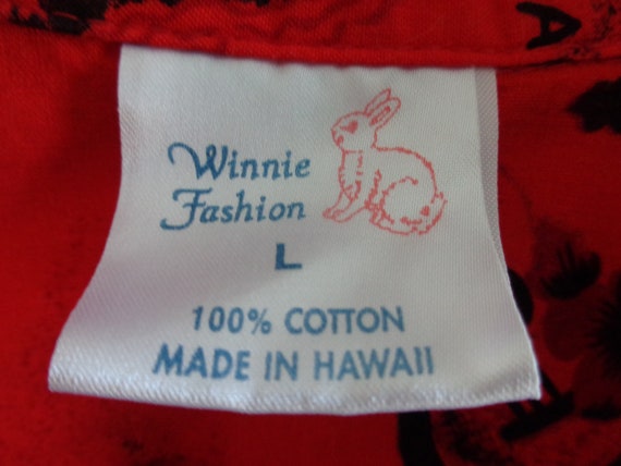 Winnie Fashion Hawaii 1980's Hawaiian Print Cotto… - image 8