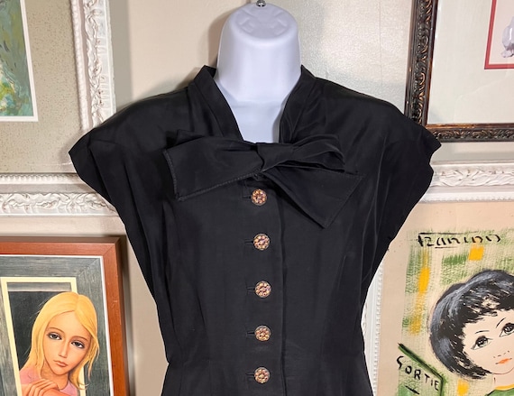 1940's Taffeta Dress - image 1