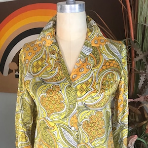 Judy Bond 1960s Psychedelic Blouse