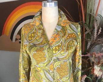 Judy Bond 1960s Psychedelic Blouse