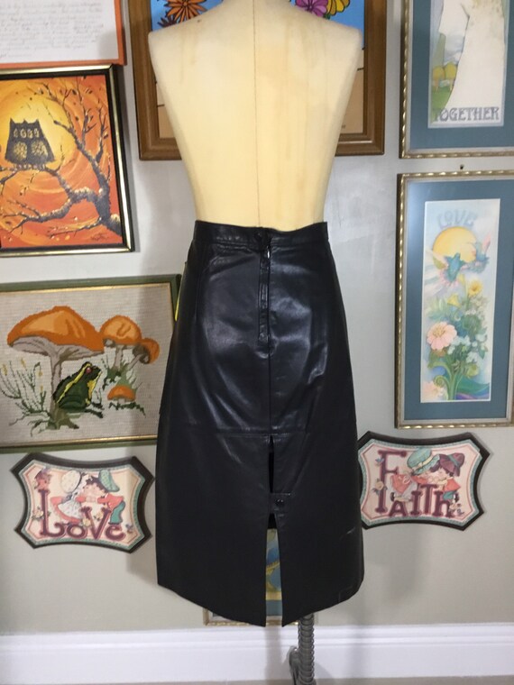 Northside Fashions 1980’s Black Leather Skirt - image 3
