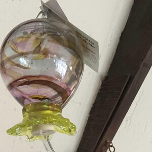 Hummingbird Feeder Handblown Glass image 5