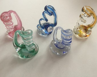 Blown glass Penholder, desktop, office gift, glass penholder