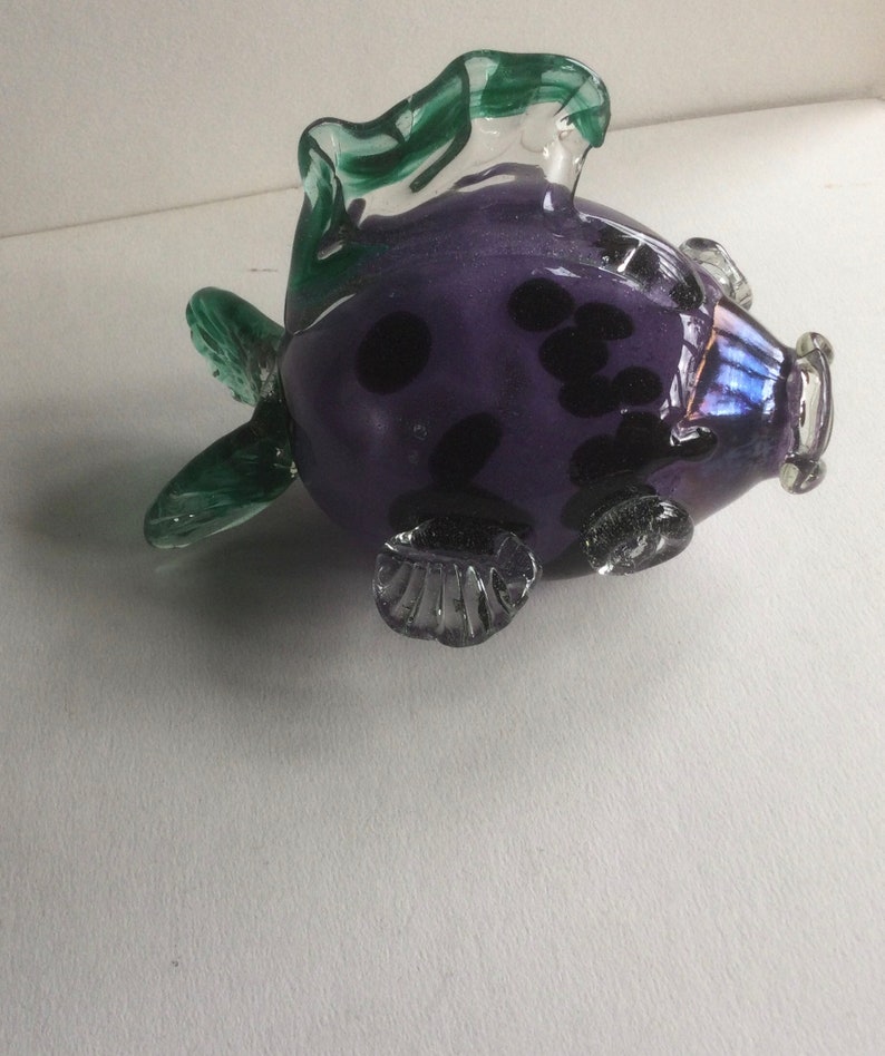 Fish Glass Fish Puffer Fish Handblown Glass Fish Etsy