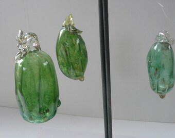 Christmas pickle, Hand blown glass pickle German  Christmas Pickle glass decoration
