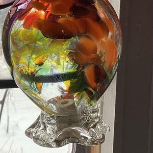 Hummingbird Feeder Handblown Glass image 3