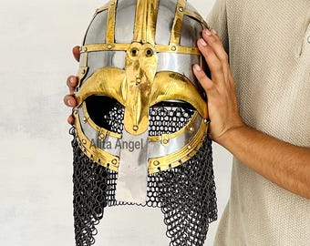Vandal Medusa Helmet - Viking Chainmail Helmet For Cosplay, Roleplay and Home Decor