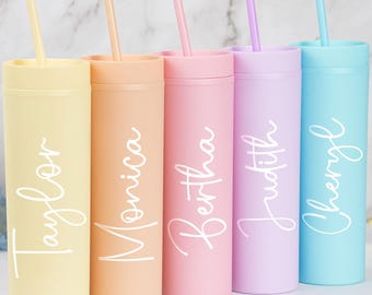 Girl Trip Tumbler,Custom Skinny Tumbler,Personalized Tumbler with Lid and Straw,Bridesmaids Gift,Bachelorette Party Gift,Wedding Party Gift