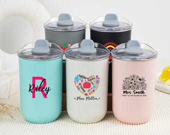 Back to school gift tumblers,Insulated Travel Mugs,Personalized stainless steel cups with name,Back to school gift for teacher,Teacher gifts