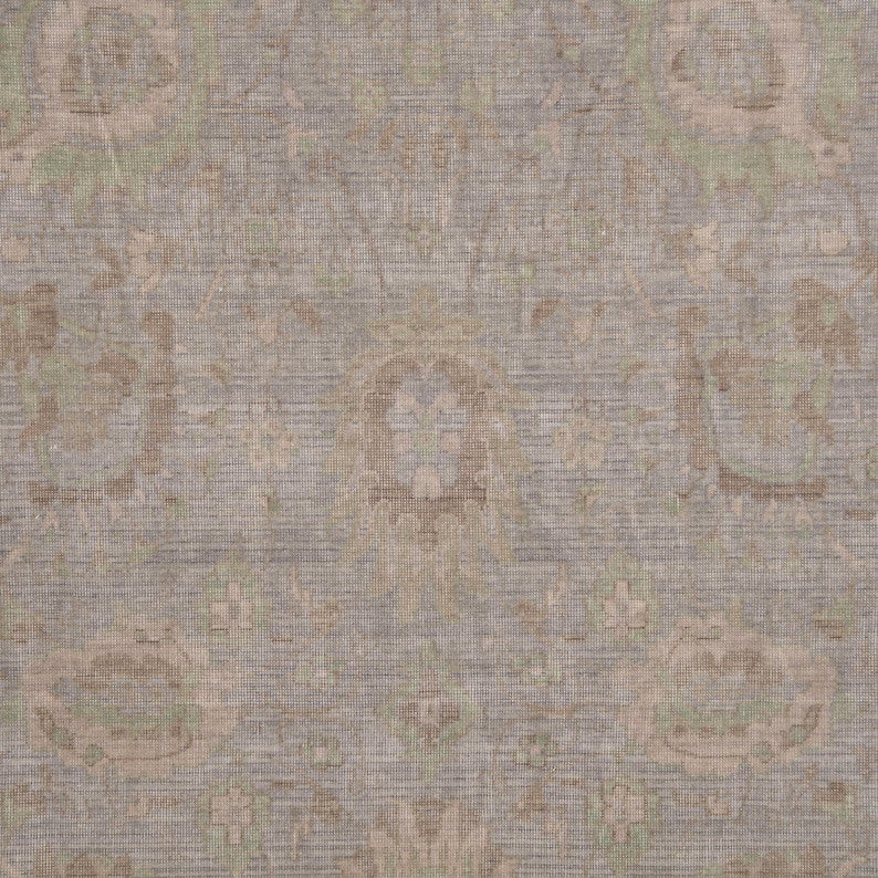 Alfombra turca azul de 8 x 10, alfombra neutra de lana para sala de estar, alfombra oriental, alfombra Oushak, alfombra grande para decoración rústica, 7'11 x 9'11 imagen 2