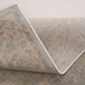 Alfombra turca azul de 8 x 10, alfombra neutra de lana para sala de estar, alfombra oriental, alfombra Oushak, alfombra grande para decoración rústica, 7'11 x 9'11 imagen 8