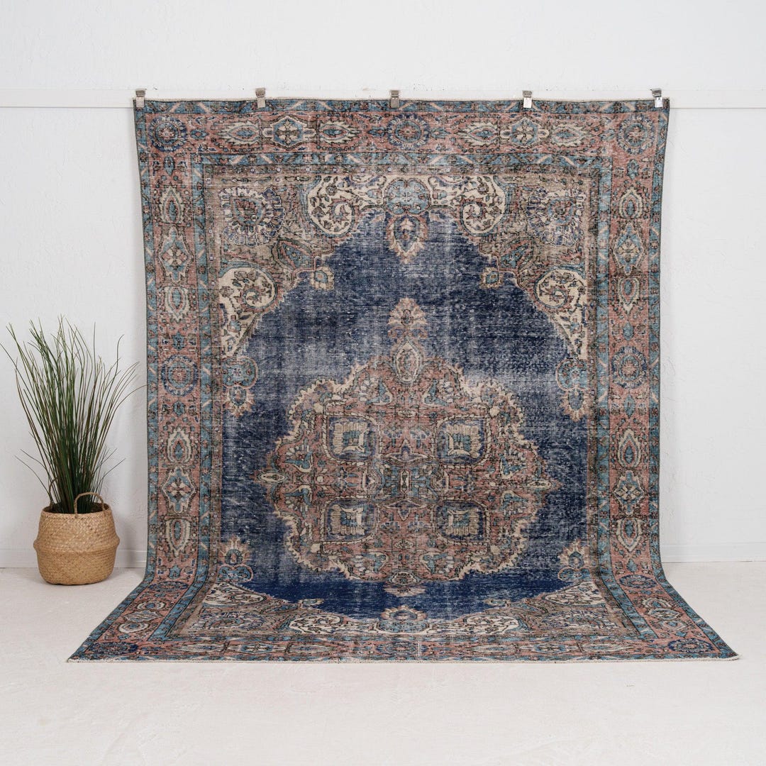 52×141 \"幸せの青い鳥\" ViNTAGE TURKiSH RUG 52×141 幸せの青い鳥 ViNTAGE TURKiSH RUG ラグ・カーペット