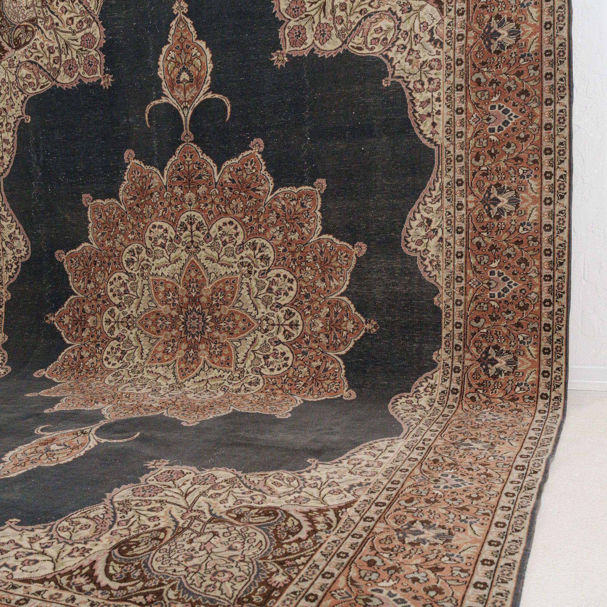 8x12 ヴィンテージ トルコラグ、ハンドメイドラグ - ベージュ