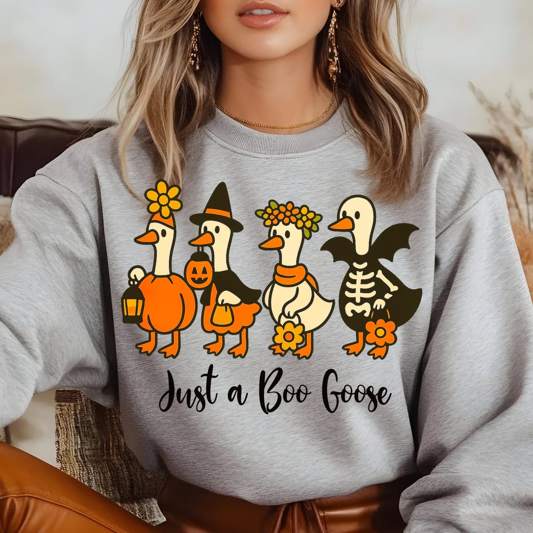 Just a Boo Goose PNG, Funny Halloween Goose Digital Download, Cute ...