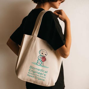 バイオメディカルエンジニア用トートバッグ、コットンキャンバストートバッグ、バイオメディカルエンジニアへのギフトアイデア、バイオメディカルエンジニア向けデザイン、トートバッグギフト
