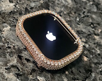 Rose Apple Watch ULTRA Watch case Rose gold and lab diamond Apple watch cover Apple ultra watch cases Apple Ultra watch covers Apple Ultra