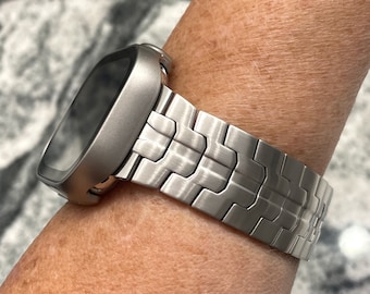 49mm Ultra Titanium kleur roestvrij staal Heren Apple Watch Band en of horlogekast met ingebouwde schermbeschermer 49 Ultra Apple Watch-band