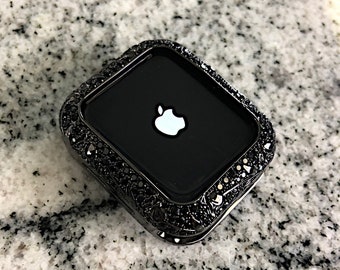 Rose Bud Design Cz Bezel Apple Watch Bezel Floral  Case Metal bumper iwatch Iphone  Bling iwatch 38/40 42/44 41/45mm NOT FOR SERIES