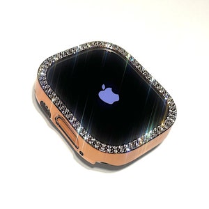 49mm Ultra 1-2 Apple Watch  Rose gold Double row Crystal Apple Watch Case Made with CRYSTALLIZED™ - Swarovski Elements Apple Watch Case