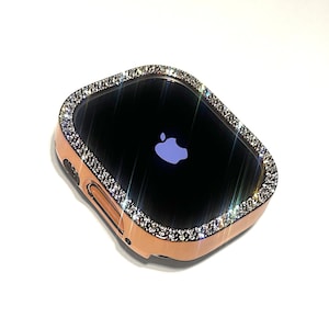 Ultra 1-2 Apple 14k Rose gold plated pc Apple Watch Ultra Double row Crystal Apple Watch Case Made with CRYSTALLIZED™ - Swarovski Elements