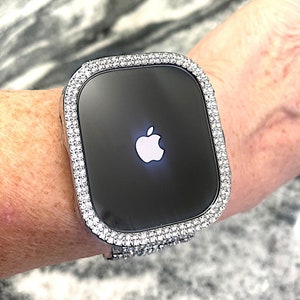 49 ultra 14k white gold plated pc double Apple Watch Ultra Apple Watch Case No Screen protector CRYSTALLIZED™ - Swarovski Elements cover