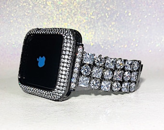 Lab Diamond Apple Watch case and or Apple Watch band, Apple Watch cases, Apple Watch bands, Apple Watch bumpers Apple Watch bling