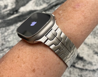 49 mm Ultra Titanium Apple Watch Band titanium/staal Alleen Apple Watch-band voor heren Apple Watch-band met schermbeschermer van gehard glas