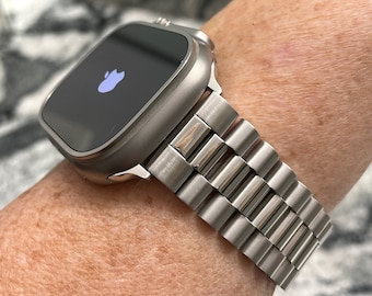49 mm ultra titanium legering en roestvrij staal Apple Watch Band 22 mm brede horlogeband Heren Apple Watch band + schermbeschermer van gehard glas