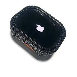 Apple Watch ULTRA Watch case Black gold and lab diamond watch cover Apple ultra watch cases Apple Ultra watch covers Apple Ultra bling