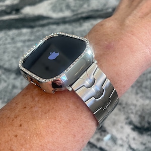 49 Ultra Apple Watch Band and or silver 1 row Pc crystal Apple Watch case Apple Watch covers bumper Apple Watch case Apple Watch Ultra 3/2/1