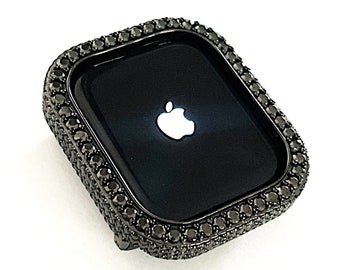 Black Bezel Only Lab Diamond Apple Watch Cover Bezel Apple Watch Case cover bumper 41mm -49mm Ultra 4-3-2-1 42/ 46mm Apple Watch cases