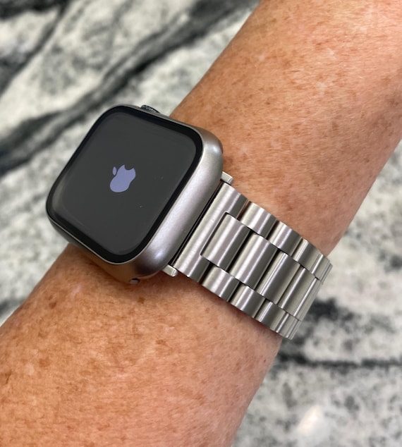 Titanium Color Stainless Steel Apple Watch Band and or Titanium Color Watch Case 44mm 45mm 49ultra 1 2 Series 10 42mm 46mm Apple Watch Etsy