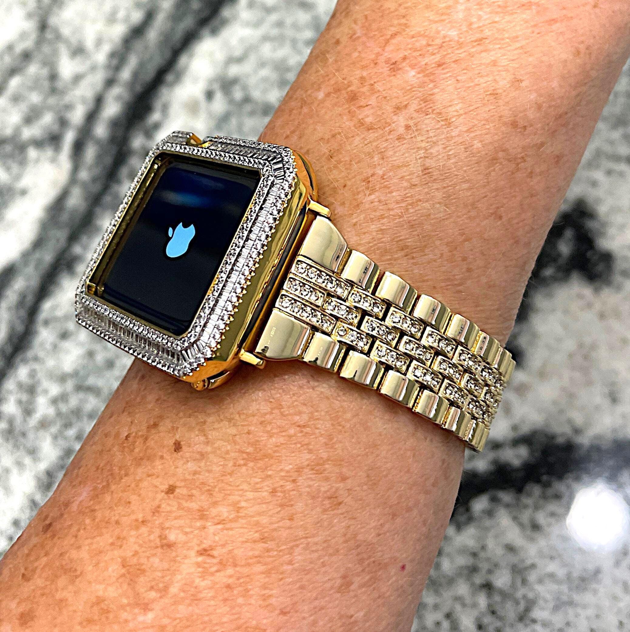Classy Jubilee Yellow Gold Apple Watch Band and or Lab 