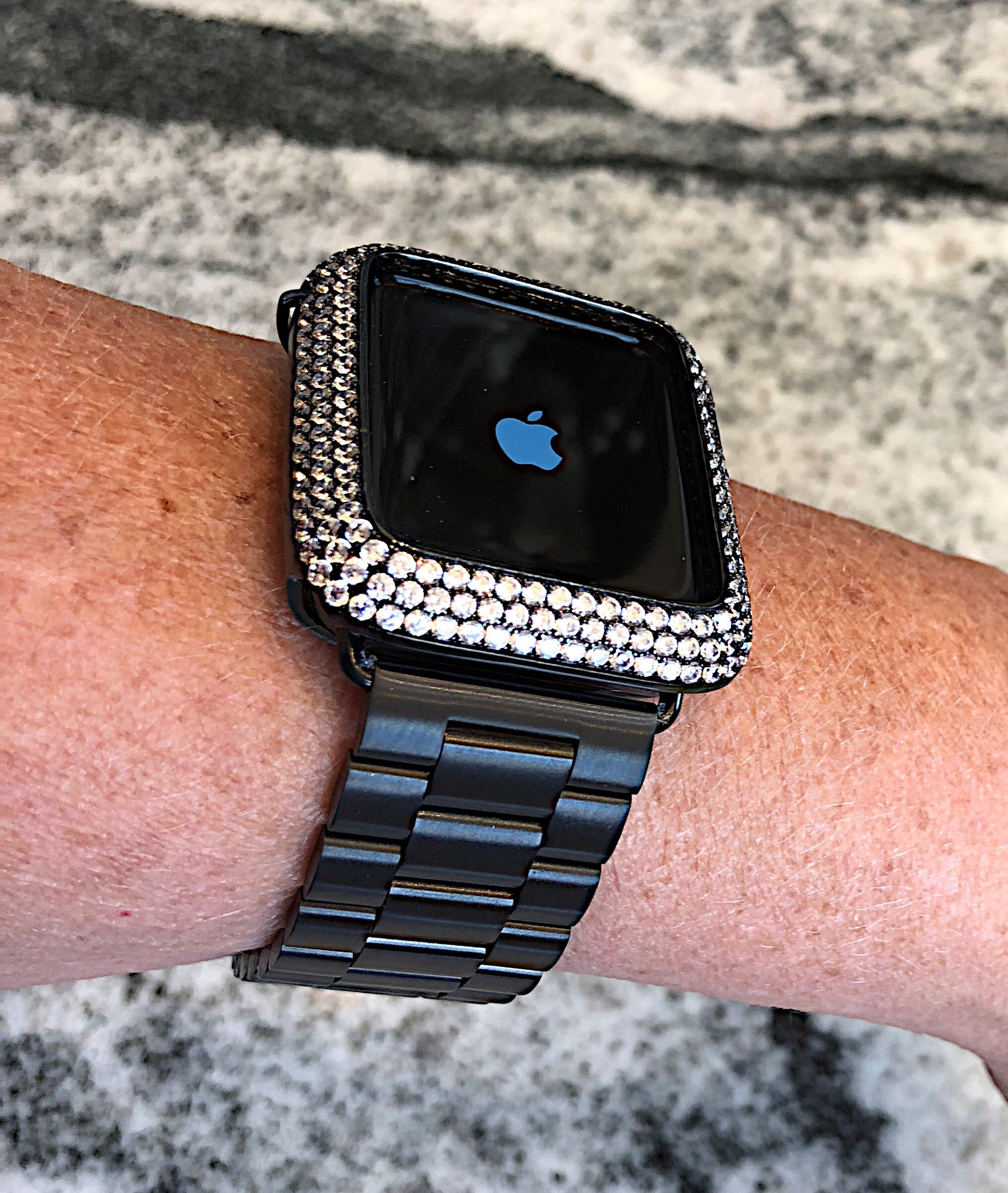 Black diamond apple watch band hot sale