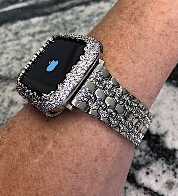 gold diamond apple watch band
