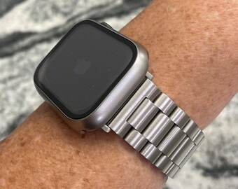 Buy Titanium Color Stainless Steel Apple Watch Band and or