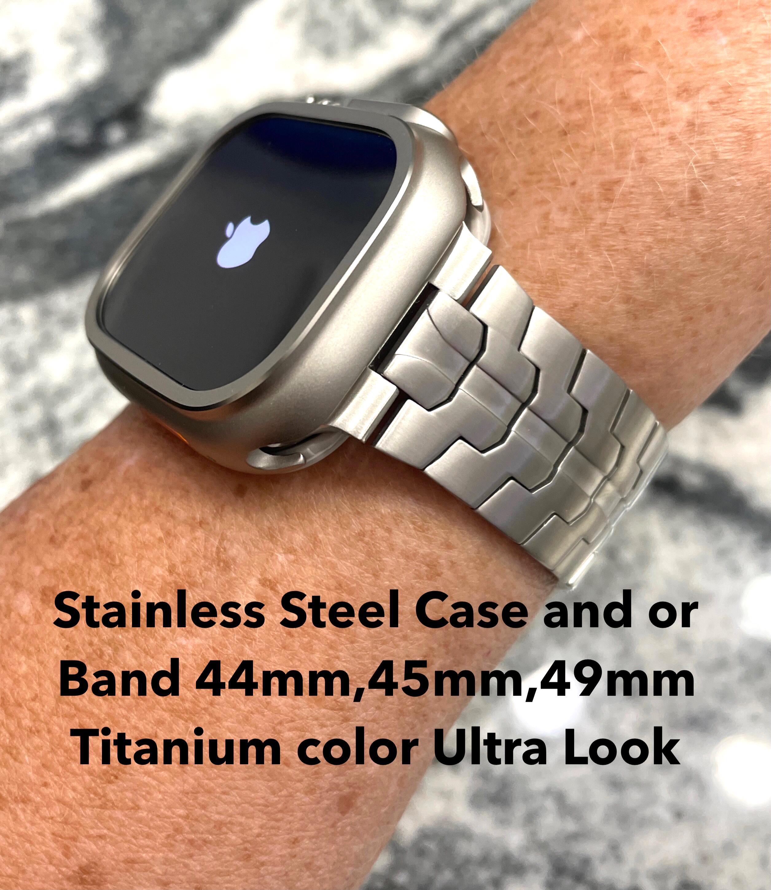 Apple Watch チタンカラーのステンレススチールケースとApple Watch