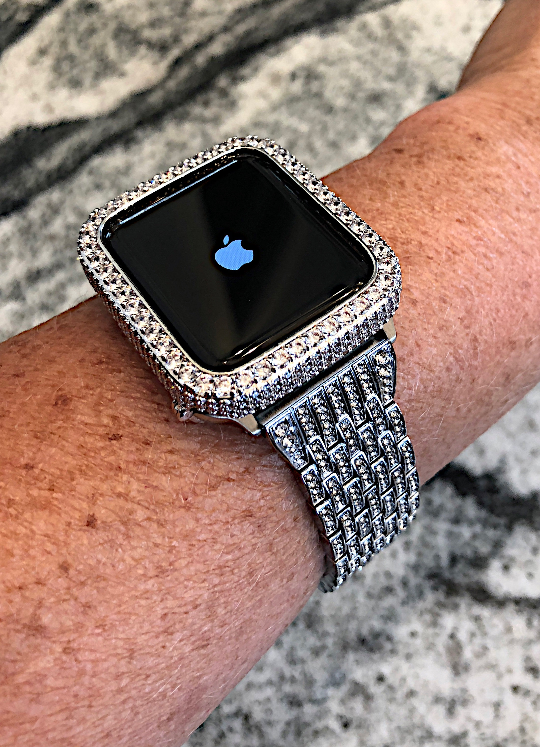 Apple Watch Band and or Apple Watch case Lab Diamond Apple Watch case bling case Apple Watch cover bumper Ultra Apple Watch Watch cases Etsy Polska