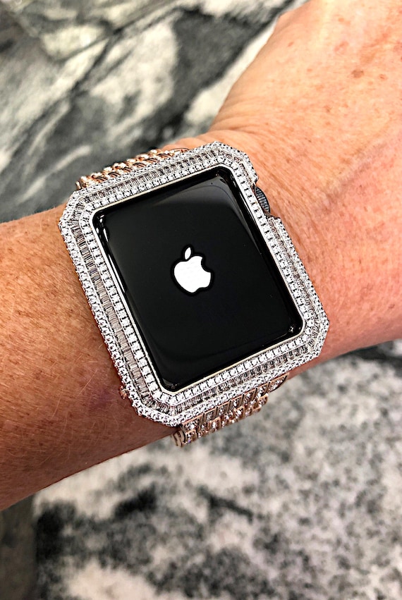 rose gold apple watch series casing