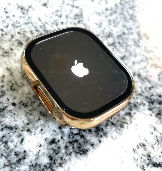49mm Ultra crystal Apple Watch Band and or Yellow gold Pc case built in screen protector yellow gold crystal band 49mm Ultra Apple Watch